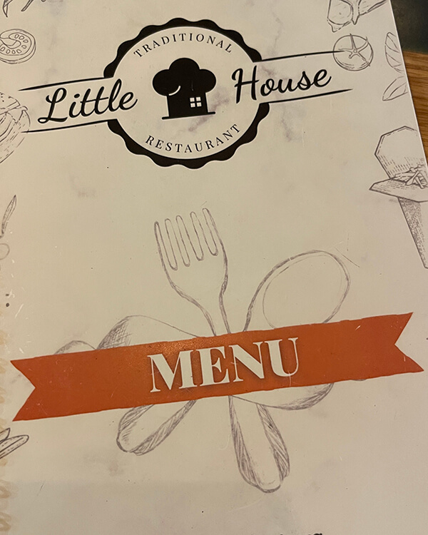 Little house mostar menukaart